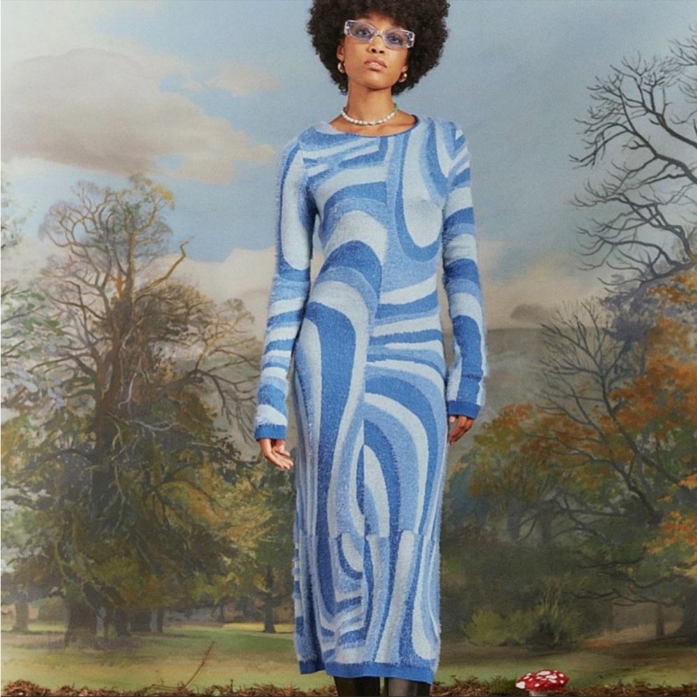 House of Sunny Blue Moon Midi Dress